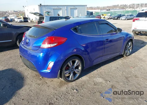 2012 Hyundai Veloster Black Int from USA, damaged, VIN KMHTC6AD7CU051545